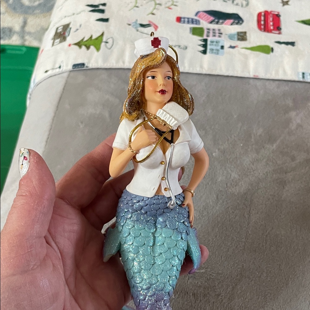December Diamonds Nurse Mermaid Ornament